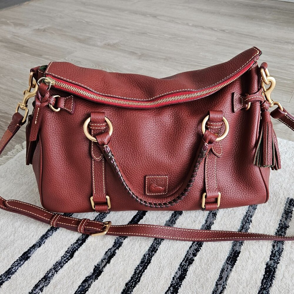 NWT Dooney & Bourke Florentine Satchel Medium Brown